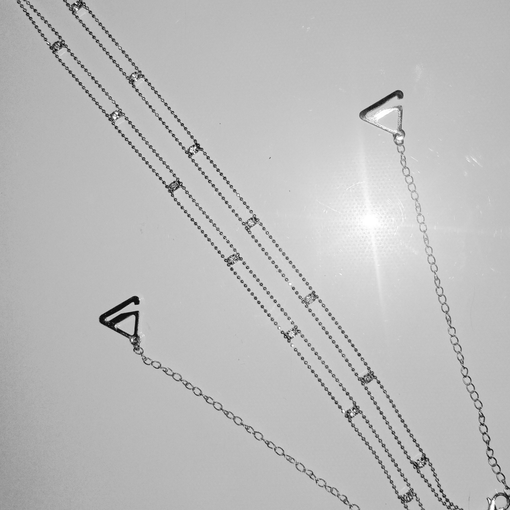 CLEAR Rhinestone chain Bra strapa